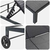  Ležaljka na suncu Crna 206 x 115 x 75 cm poliratan | shoptok.hr