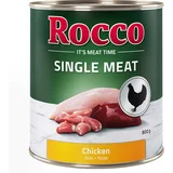 Rocco 20 + 4 gratis! Single Meat 24 x 800 g - Piščanec