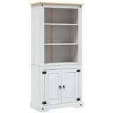 The Living Store Kredenca mehiška borovina Corona Range bela 80x40x170 cm - Odstavna Omara, (21430840) | Shoptok.si