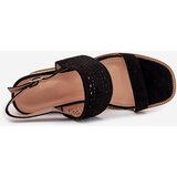 Boto Ladies Openwork Wedge Sandals Black Zolira | ePonuda.com