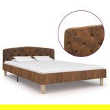  Posteljni okvir rjav iz umetnega semiš usnja 120x200 cm | Shoptok.si