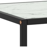 vidaXL stolić za kavu crni s bijelim mramornim staklom 90 x 90 x 50 cm | shoptok.hr