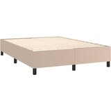  Okvir za krevet s oprugom boja cappuccina 140x190 cm od umjetne kože | shoptok.hr