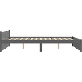  Okvir za krevet od masivnog drva sivi 135 x 190 cm bračni | Eponuda.com
