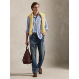 Polo Ralph Lauren Srajca 'CLASSIC' svetlo modra / rjava / brokat / rumena | Shoptok.si