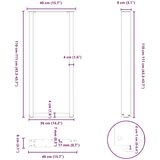  Noge stolića za kavu U-oblika 2 kom bijele 40x(110-111)cm čelik | shoptok.hr