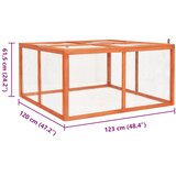  Kavez za zečeve 124 x 120 x 60 cm od masivne jelovine | shoptok.hr