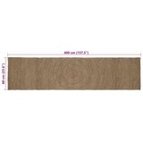  Tepisi za područja Siva 60 x 400 cm Juta | shoptok.hr