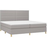  box spring s madracem LED svjetlosivi 200x200 cm tkanina | shoptok.hr