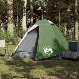 Šator za kampiranje za 2 osobe zeleni 254x135x112 cm taft 185T | shoptok.hr
