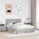  s od storage Siva Sonoma 140 x 200 cm Konstruirano drvo | shoptok.hr