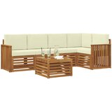  Set vanjskih sofa 6 kom. Prirodna i krem Poliester | shoptok.hr