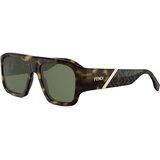 Fendi Diagonal Havana Square Sunglasses - ONE SIZE (54) u
