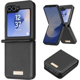 AVIZAR Ohišje za Samsung Galaxy Z Flip 6 Vegansko usnje, fino oblikovanje, Črna, (5000016409) | Shoptok.si