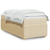 vidaXL Krevet s oprugama i madracem krem 90 x 200 cm od tkanine | shoptok.hr