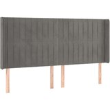  Uzglavlje svjetlosivo 163 x 16 x 118/128 cm baršunasto | shoptok.hr