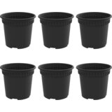  Okrugla saksija za cveće 6 pcs Crna Ø 15 x 12 cm Plastika | shoptok.hr