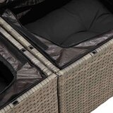 vidaXL 11-dijelni set vrtnih sofa poliratan i bagrem s jastucima sivi | shoptok.hr