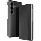 AVIZAR Preklopni etui za Galaxy S26 ultra tanek dvo-materialni z video stojalom, Črna, (5000274542) | Shoptok.si