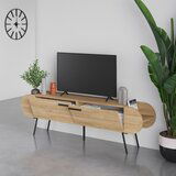 Marckeric TV omarica v hrastovem dekorju v naravni barvi 195x57 cm Saluso – | Shoptok.si