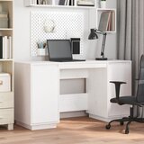 vidaXL Pisalna miza bela 140x50x75 cm trdna borovina | Shoptok.si