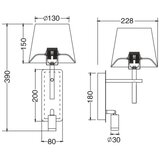 Zuma line W4106-2SN+WH-LED zidna lampa luna 1xE27/40W/230V + LED/2,5W hrom/bela | Eponuda.com