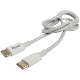 USB kabl, Tip C na Tip C, 30 W, 1 m, Beli