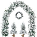Mini božićno drvce 45 cm PVC i PE Zelena i bijela | shoptok.hr