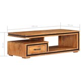 vidaXL Klubska mizica 100x45x33 cm trden akacijev les | Shoptok.si