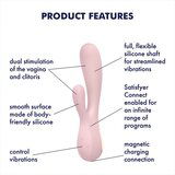 Satisfyer Rabbit vibrator Mono Flex APP roza | Shoptok.si