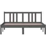  Okvir za krevet od masivnog drva sivi 140 x 200 cm | Eponuda.com