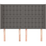  Uzglavlje s ušima sivo 147x16x118/128 cm od umjetne kože | shoptok.hr