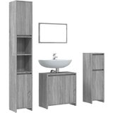 vidaXL 4-dijelni set kupaonskog namještaja siva boja hrasta drveni | shoptok.hr
