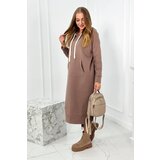 Kesi Long dress with mocca hood | Shoptok.si