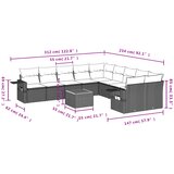  11-dijelni vrtni set s jastucima, sivi poliratan | shoptok.hr