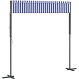  Samostojeća tenda plavo-bijela 300 x 300 cm od tkanine i čelika | shoptok.hr
