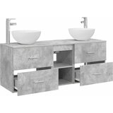  Set ormarića za kupaonicu 3 kom. Betonska siva 49,5 x 41 x 64,5 cm | Shoptok.si