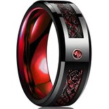 IZMAEL Prsten GA-31885 - Crna / Crvena / 49mm | shoptok.hr