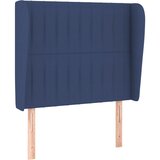 Maison Chic vzglavna omarica - nočna omarica - posteljna omarica z ušesi modro 103x23x118/128 cm blago, (21709333) Cene