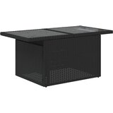  2-dijelni set vrtnih sofa s jastucima poliratan i staklo crni | Eponuda.com