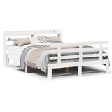 Furnova Posteljni okvir z vzglavjem brez vzmetnice bel 140x190 cm, (21934427) | Shoptok.si