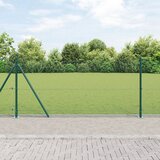 vidaXL Varjena žična ograja z 13 stebri z urezanimi stebri Zelena 0.8x50 m Jeklo Cene
