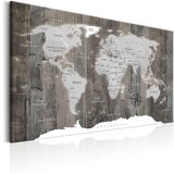  Slika - World Map: Wooden World 120x80 Cijene