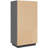  Visoka komoda siva 60 x 40 x 116,5 cm od masivne borovine | shoptok.hr