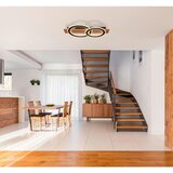 Globo LED stropna svjetiljka Jayden (40 W, D x Š x V: 630 x 350 x 70 mm, Smeđa, crna, Topla bijela) | shoptok.hr