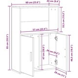 vidaXL Knjižna omara rjavi hrast 60x24x85 cm inženirski les | Shoptok.si