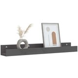  Zidne police 2 kom sive 80x12x9 cm od masivne borovine | shoptok.hr