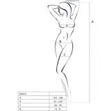 Passion BS014 - otvoreni mrežasti kombinezon s prednjom mrežom (bijeli) - SL | shoptok.hr