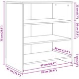  Kreveta Smeđa 70 x 41 x 75 cm Konstruirano drvo | shoptok.hr