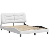  The Living Store Posteljni okvir z vzglavjem bel 140x200 cm umetno usnje - Posteljni Okvir, (21455183) | Shoptok.si